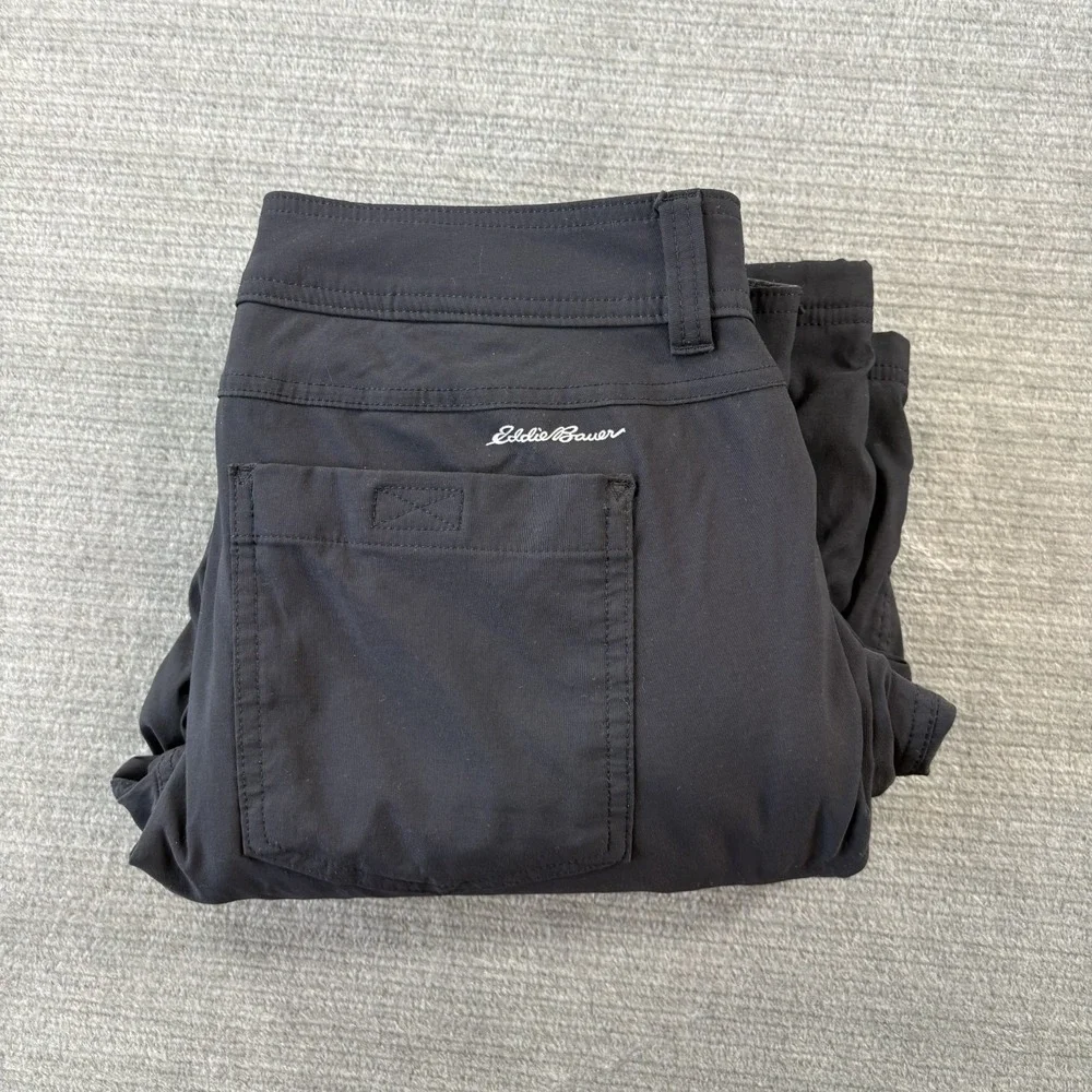 Eddie Bauer Pants Mens 34x32 Green First Ascent Softshell Lined Zip Pocket Snow